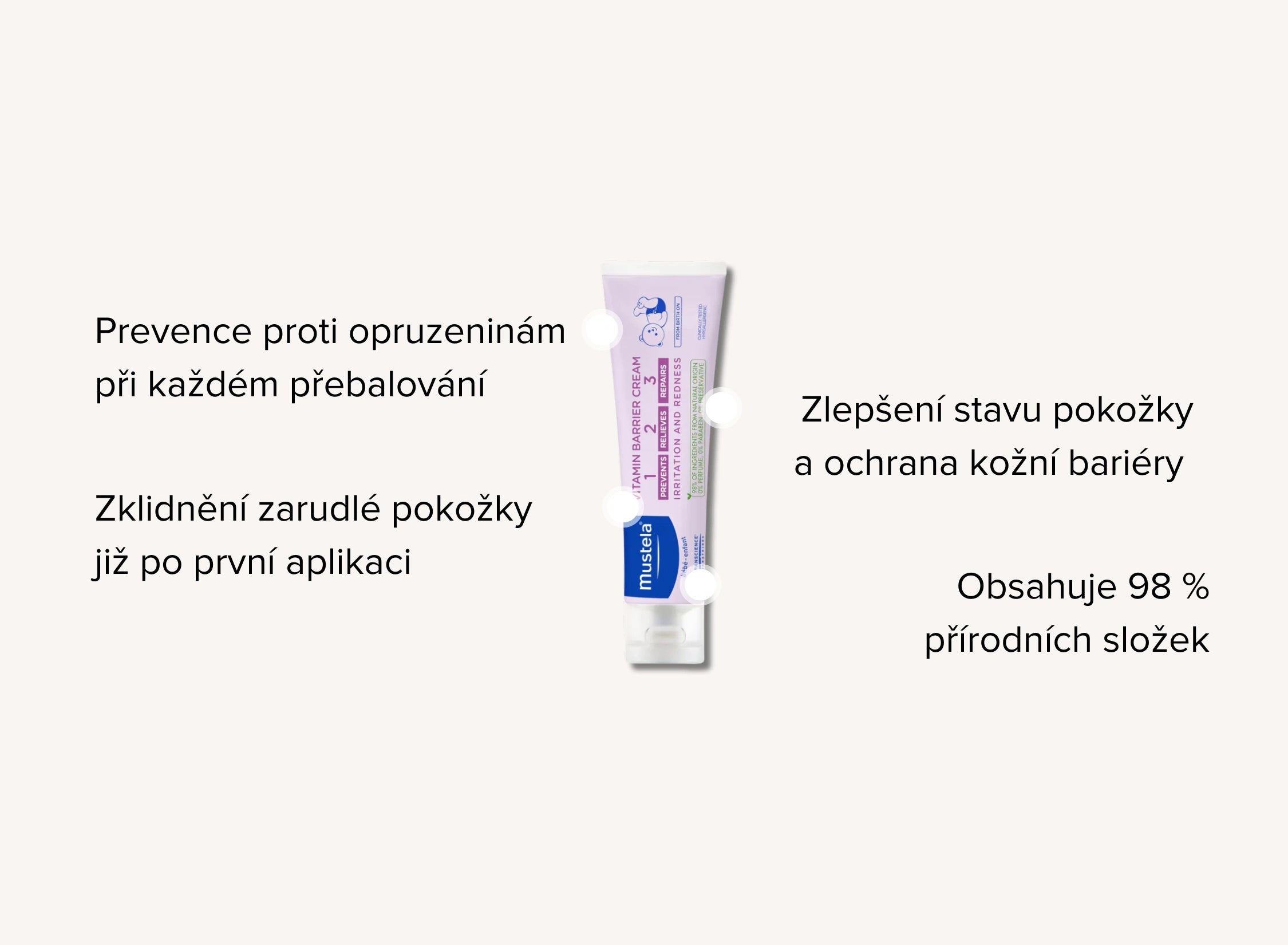 Krém proti opruzeninám při přebalování