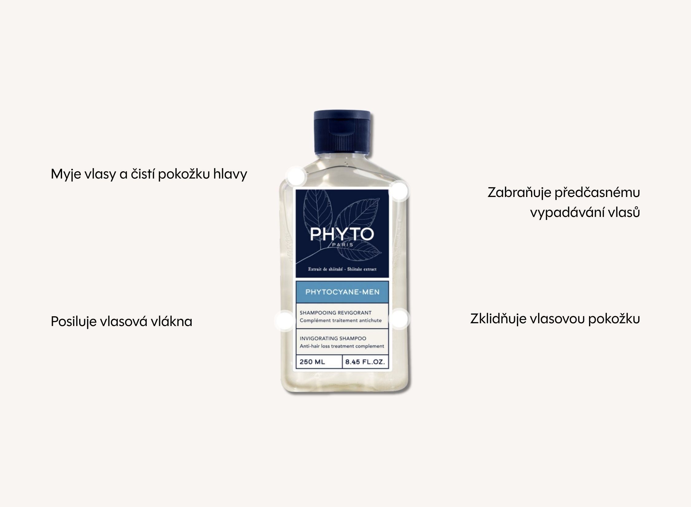 Phytocyane Obnovující šampon proti vypadávání vlasů pro muže