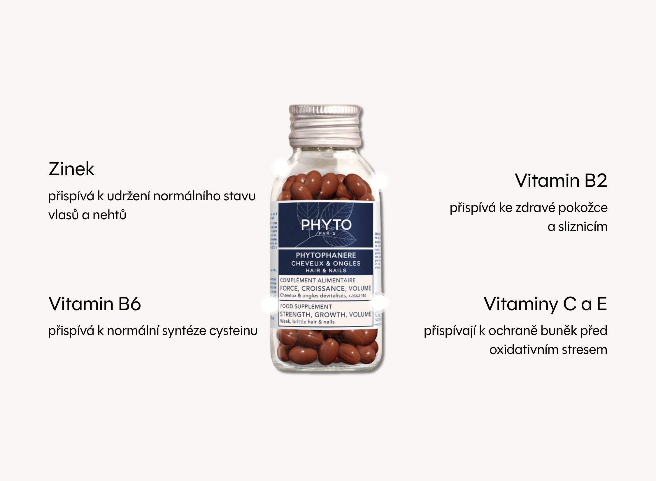 Phytophanere Vlasy a nehty 120 kapslí