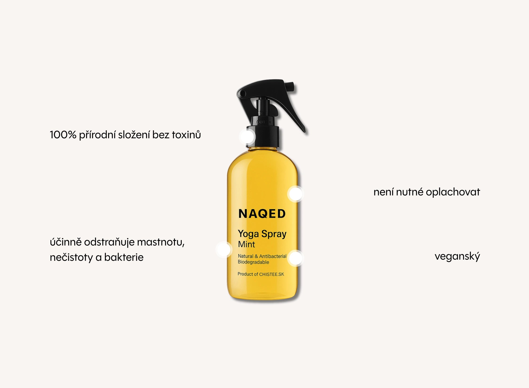 Přírodní čisticí sprej na jóga podložku