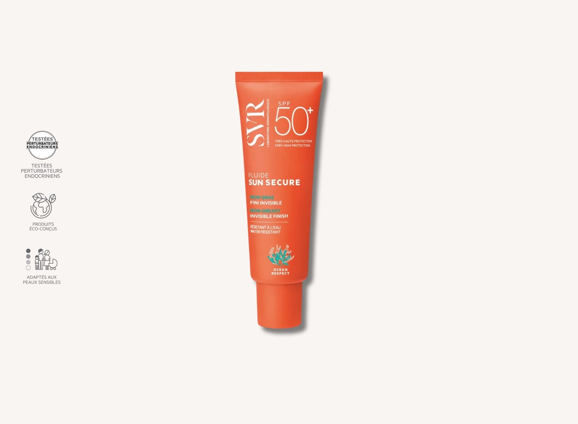 Sun Secure lehký fluidní opalovací krém SPF50+