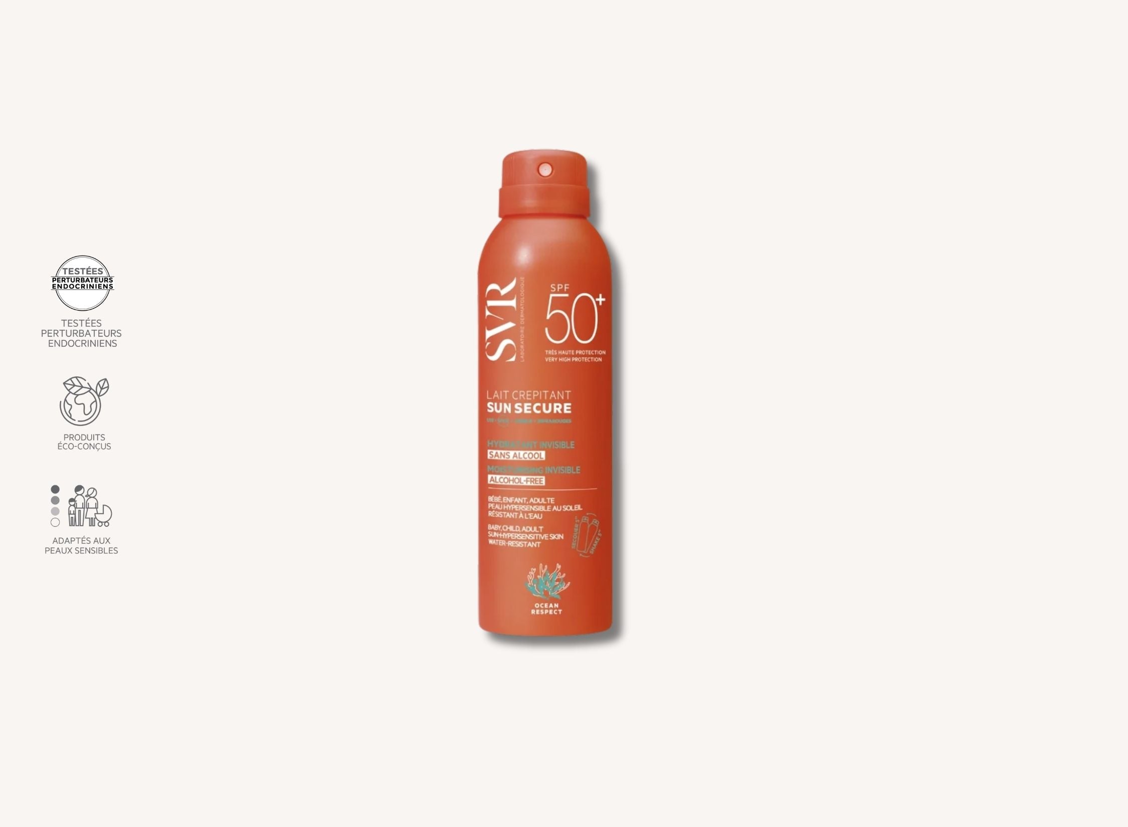 Sun Secure praskající opalovací mléko SPF50+