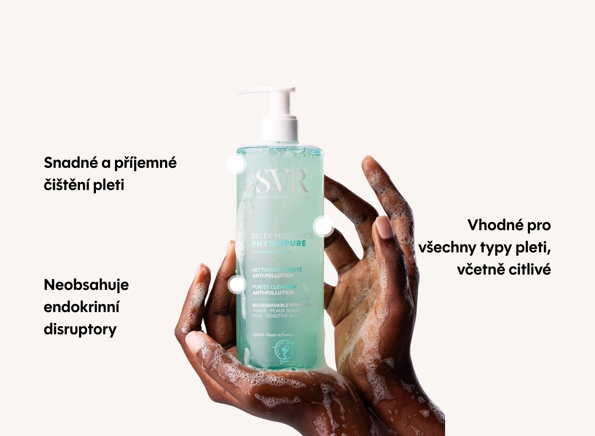 Physiopure čisticí pěnivý gel