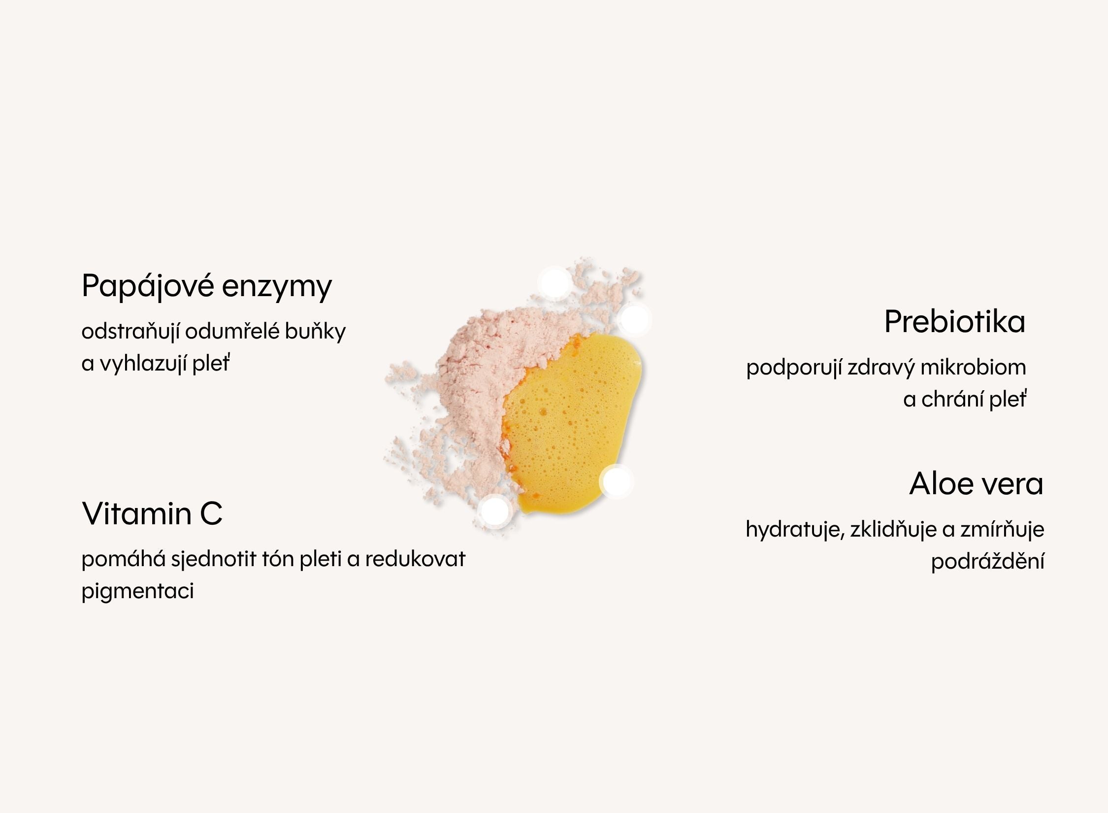Enzymatický pudr na čištění pleti s vitamínem C