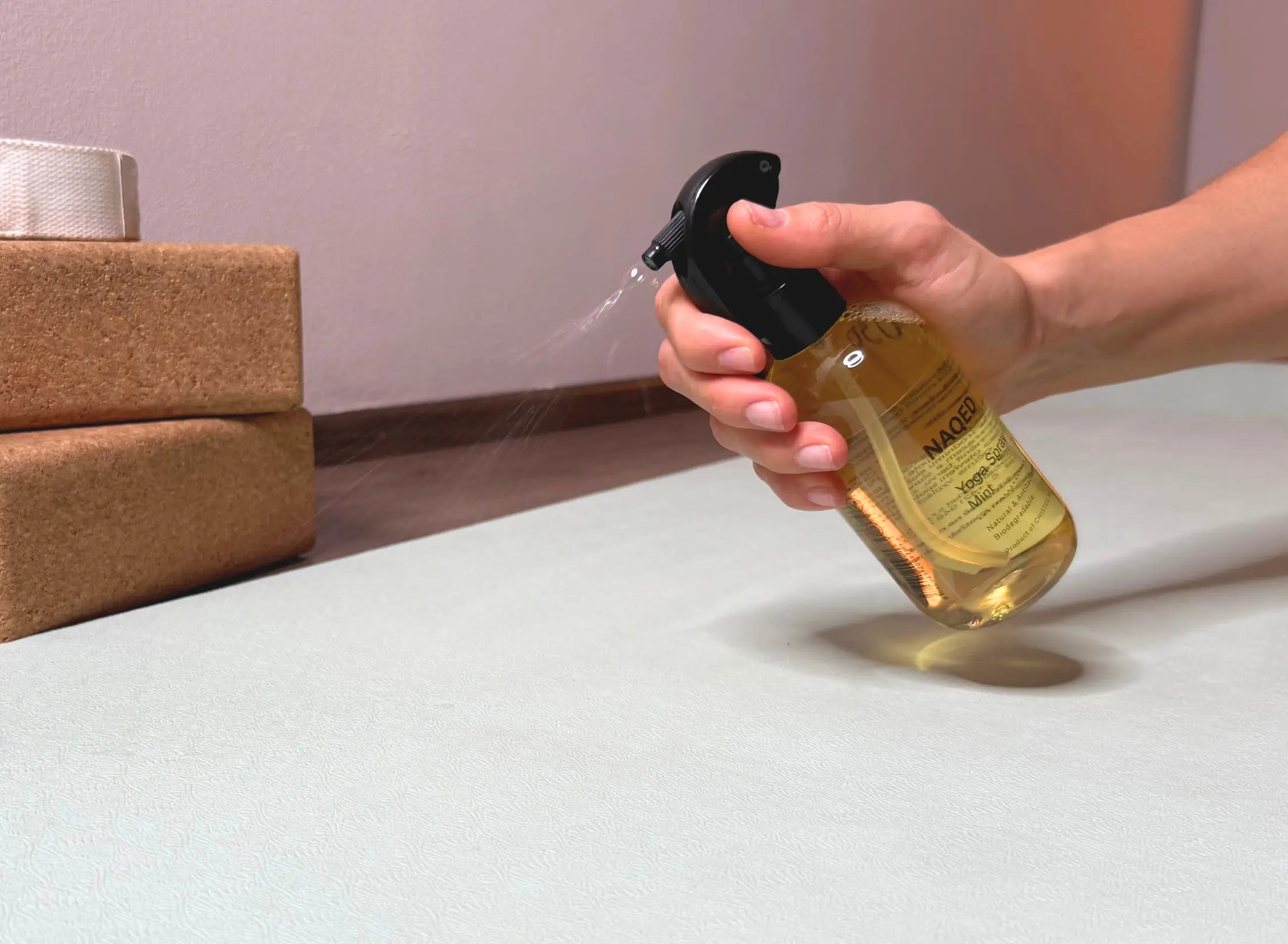 Přírodní čisticí sprej na jóga podložku