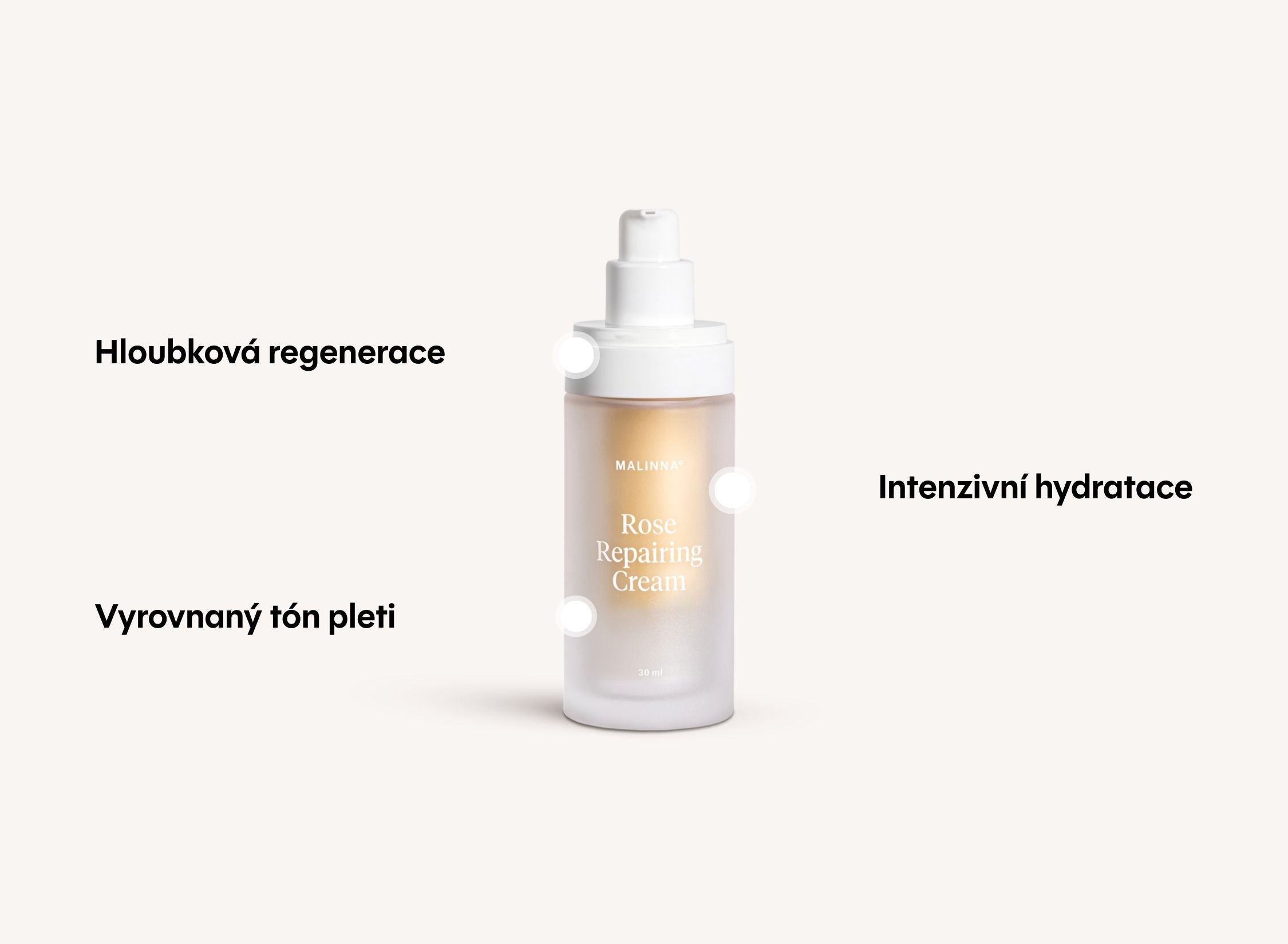 Antioxidační krém s esencí růže pro rozjasnění pleti